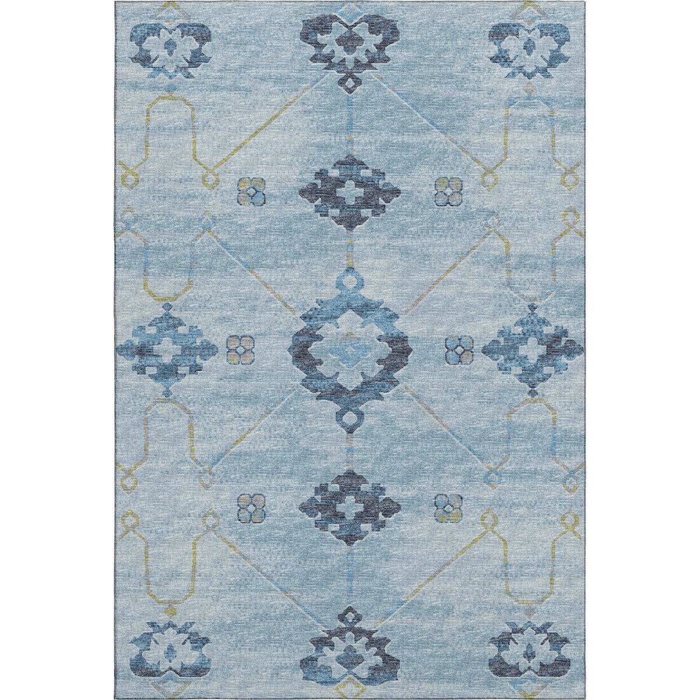 Premium Machine Washable Mayfield  Blue 2'6" x 3'10" Rug. Picture 1