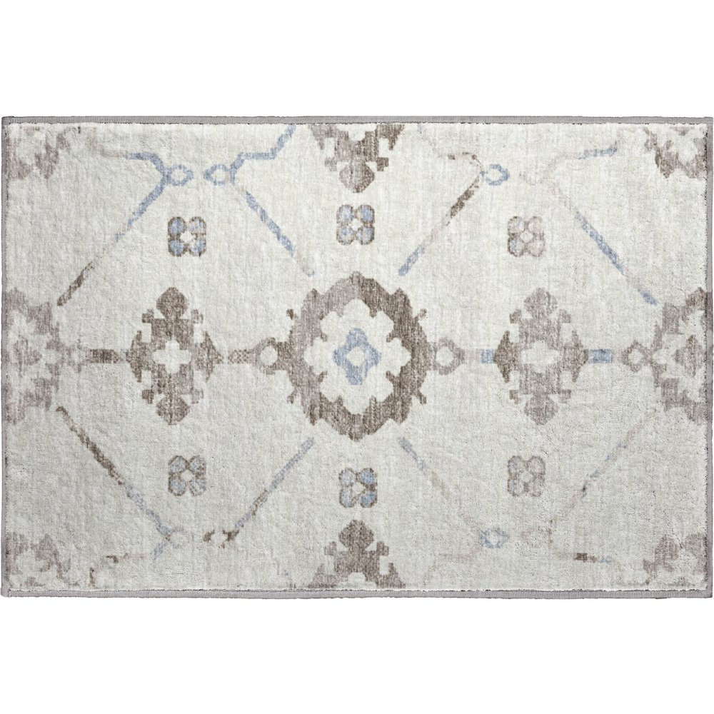 Premium Machine Washable Mayfield  Taupe 1'8" x 2'6" Rug. Picture 1