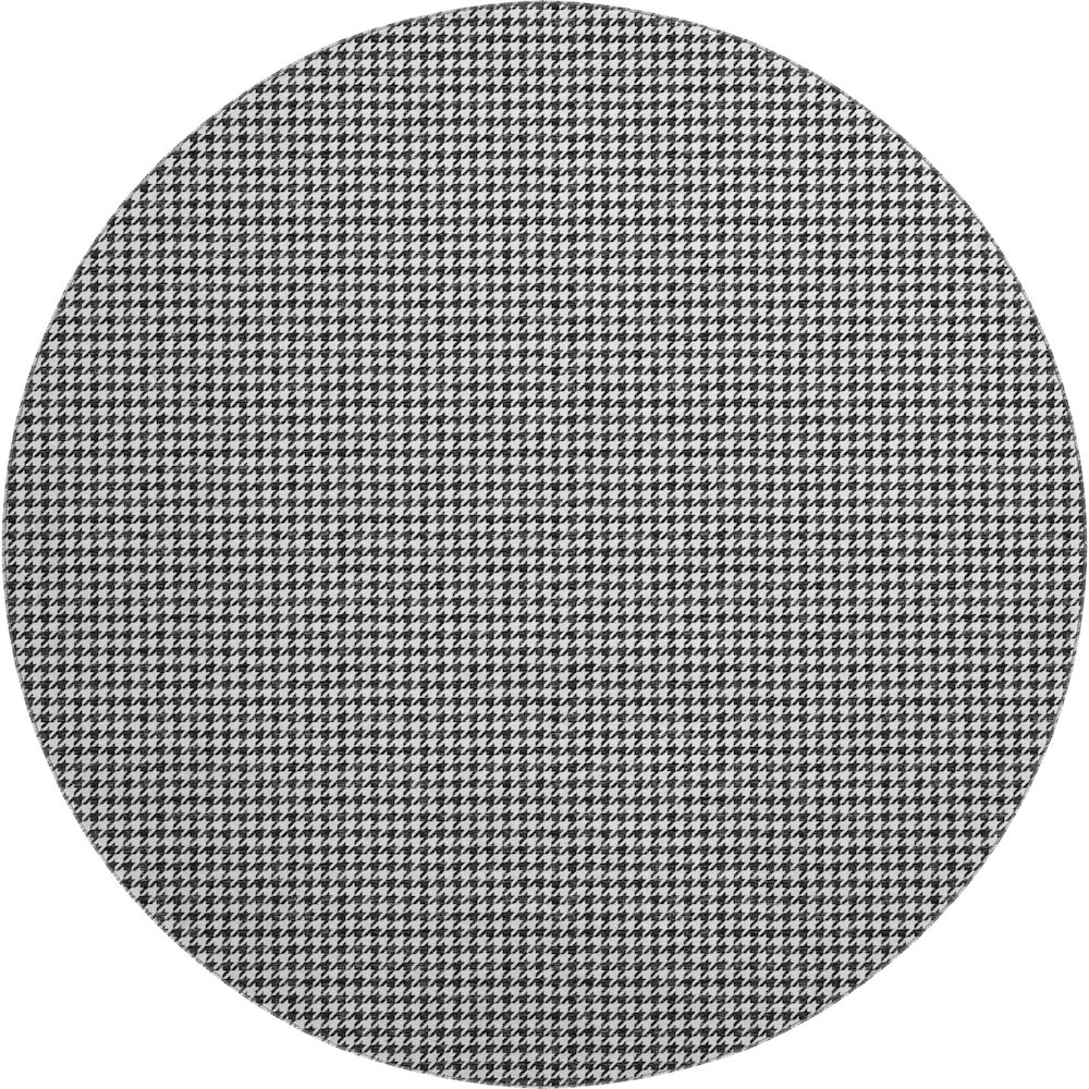 Premium Machine Washable Mayfield  Black 8' x 8' Round Rug. Picture 1