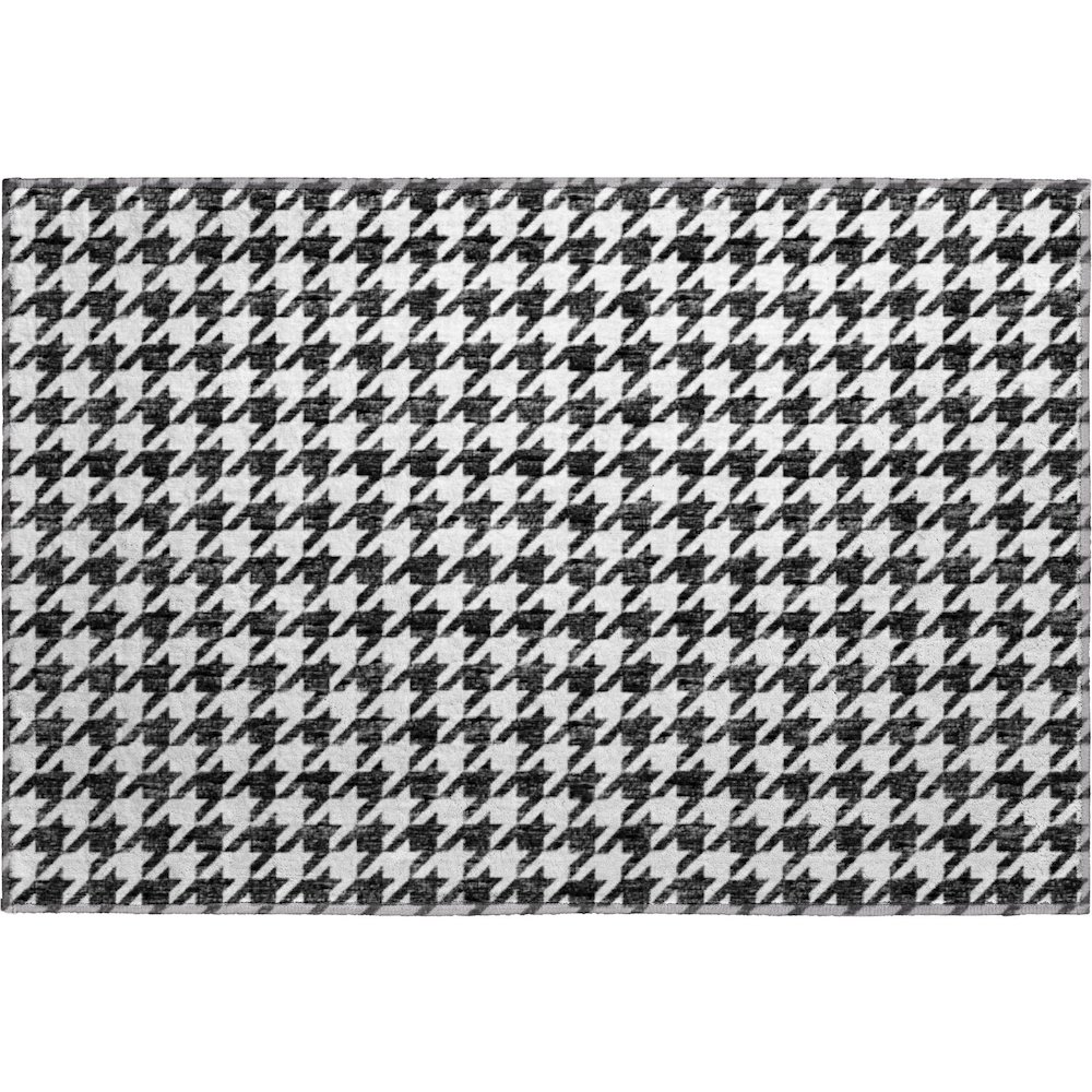 Premium Machine Washable Mayfield  Black 1'8" x 2'6" Rug. Picture 1