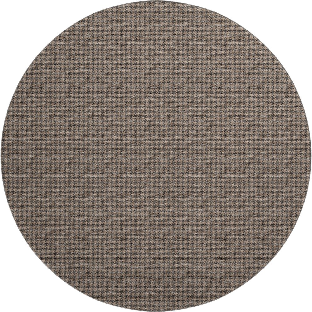 Premium Machine Washable Mayfield  Chocolate 8' x 8' Round Rug. Picture 1