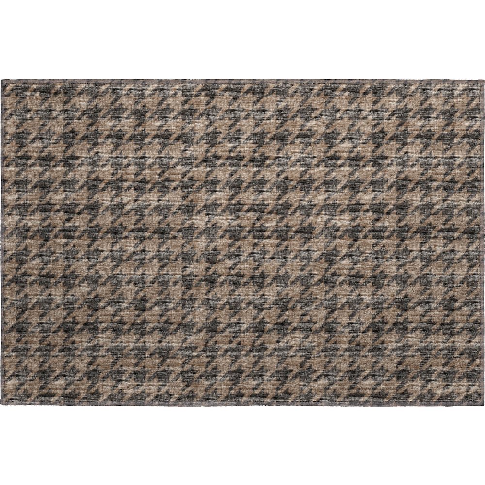 Premium Machine Washable Mayfield  Chocolate 1'8" x 2'6" Rug. Picture 1