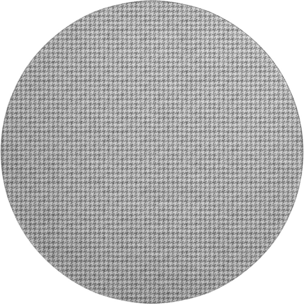 Premium Machine Washable Mayfield  Gray 8' x 8' Round Rug. Picture 1