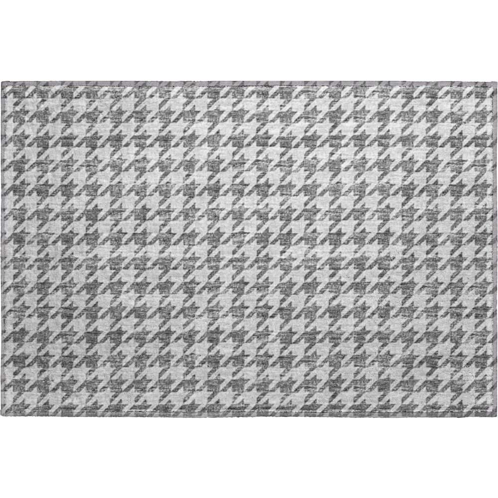 Premium Machine Washable Mayfield  Gray 1'8" x 2'6" Rug. Picture 1
