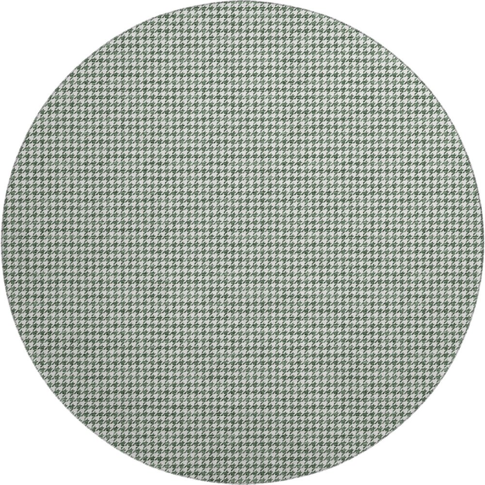 Premium Machine Washable Mayfield  Green 8' x 8' Round Rug. Picture 1
