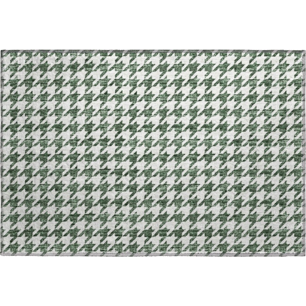 Premium Machine Washable Mayfield  Green 1'8" x 2'6" Rug. Picture 1