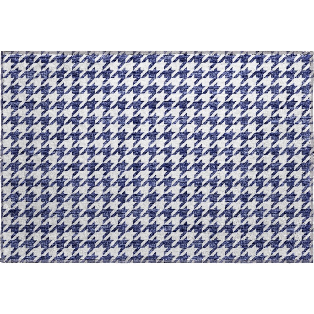 Premium Machine Washable Mayfield  Navy 1'8" x 2'6" Rug. Picture 1