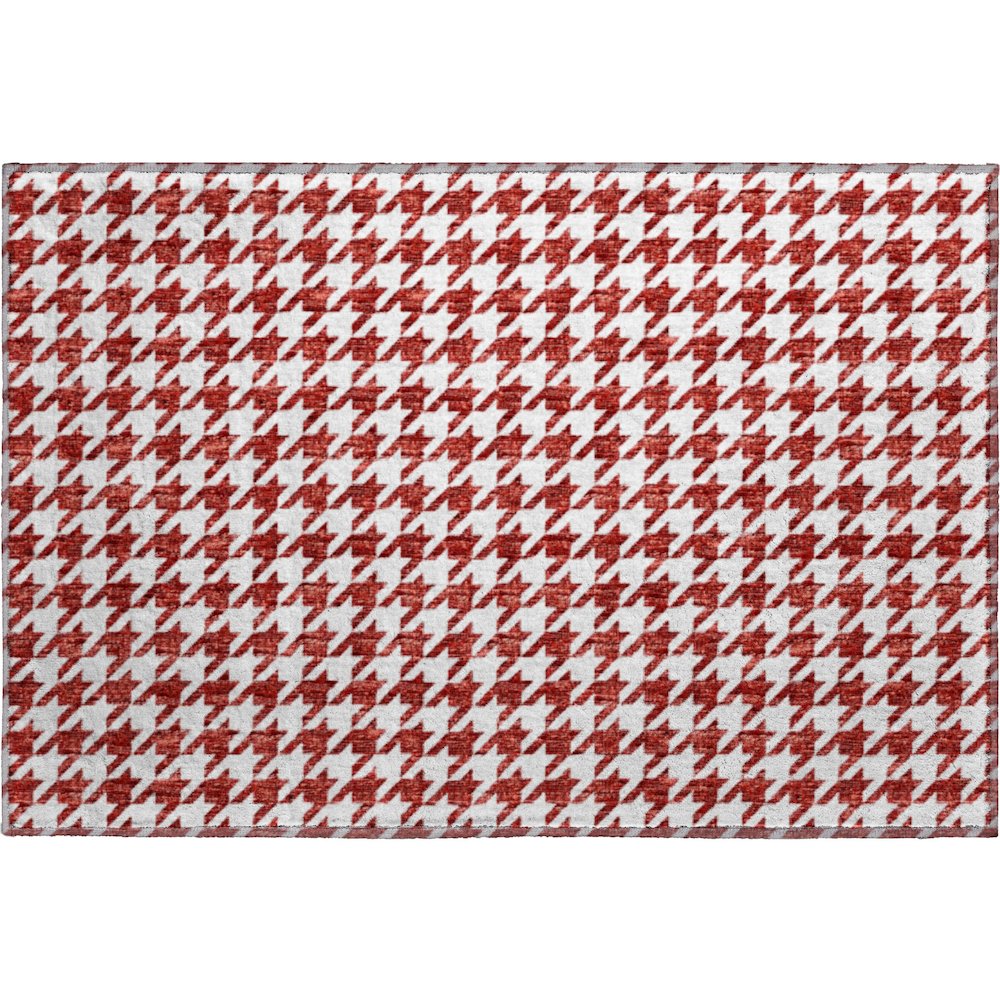 Premium Machine Washable Mayfield  Red 1'8" x 2'6" Rug. Picture 1