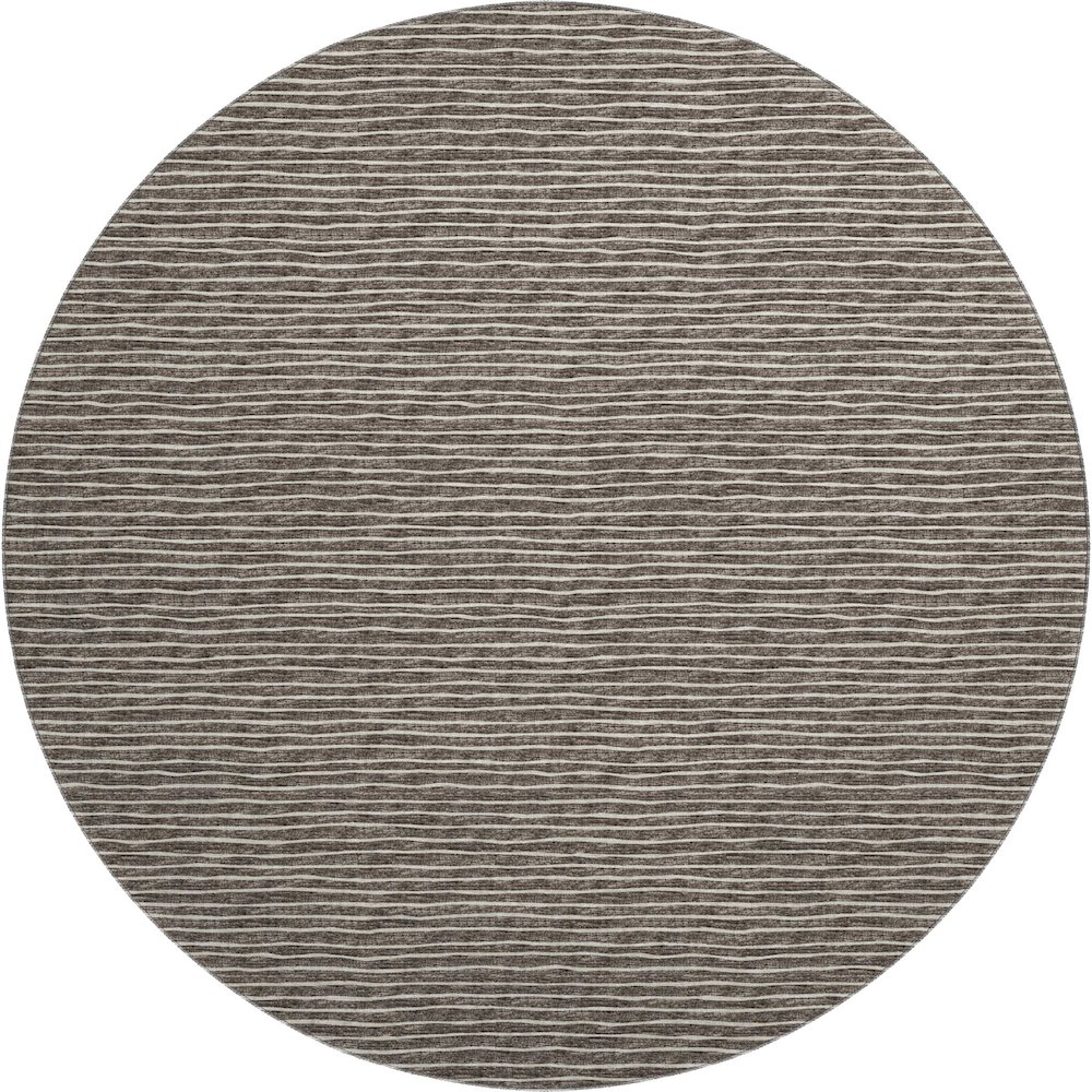 Premium Machine Washable Mayfield  Chocolate 8' x 8' Round Rug. Picture 1