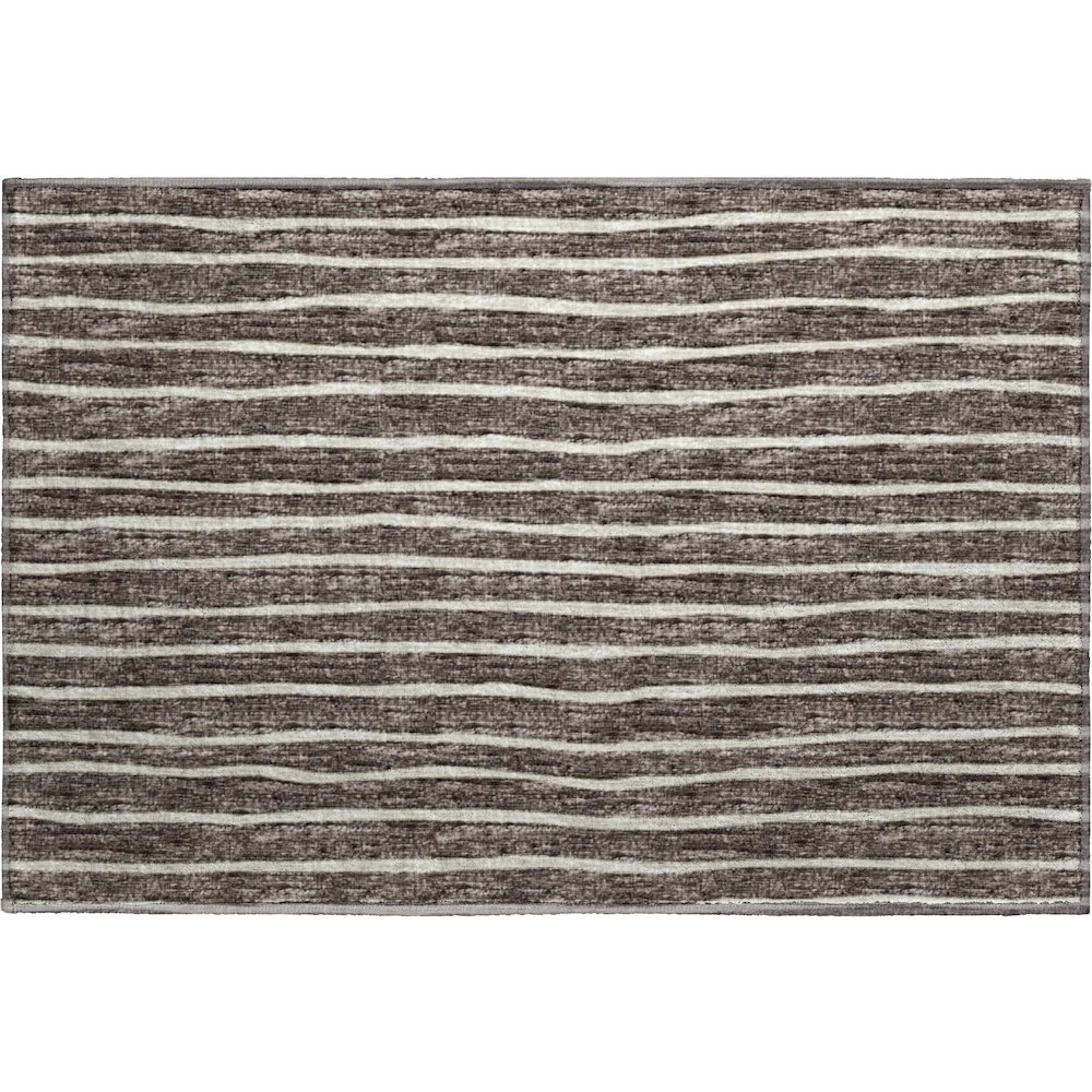 Premium Machine Washable Mayfield  Chocolate 1'8" x 2'6" Rug. Picture 1