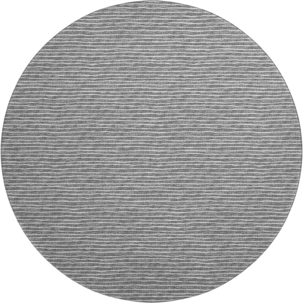 Premium Machine Washable Mayfield  Gray 8' x 8' Round Rug. Picture 1