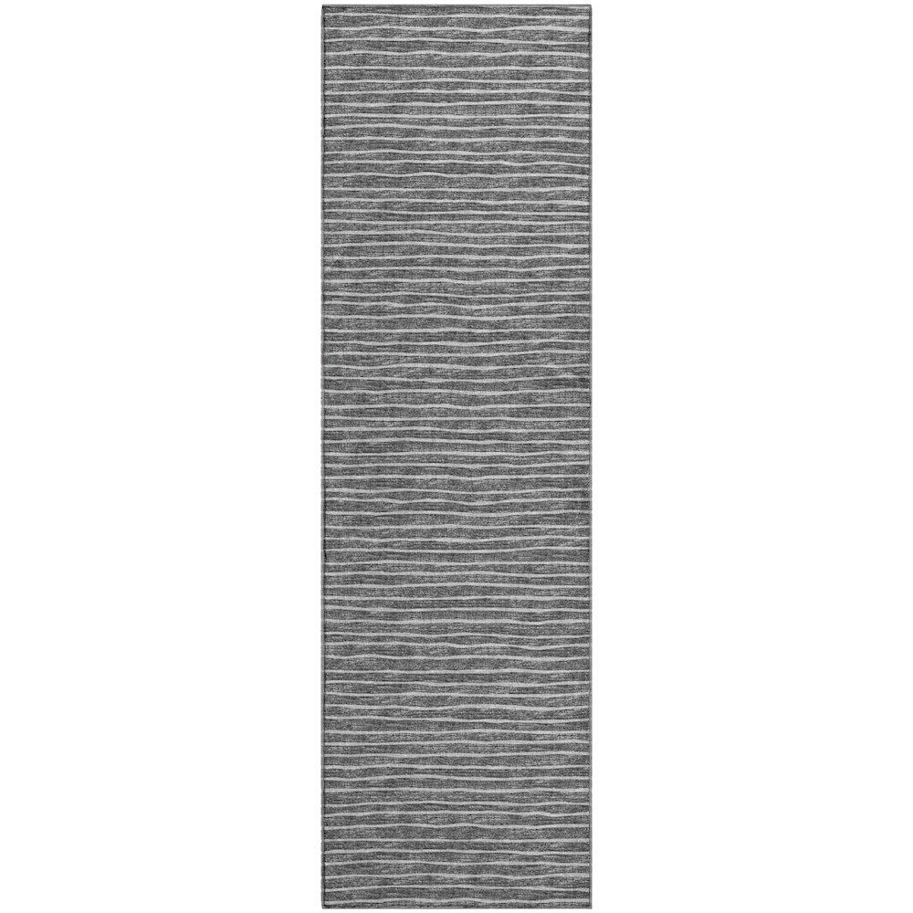 Premium Machine Washable Mayfield  Gray 2'3" x 7'6" Runner Rug. Picture 1