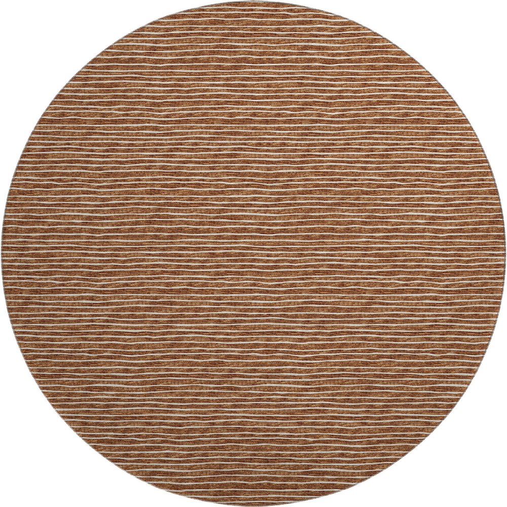 Premium Machine Washable Mayfield  Paprika 8' x 8' Round Rug. Picture 1