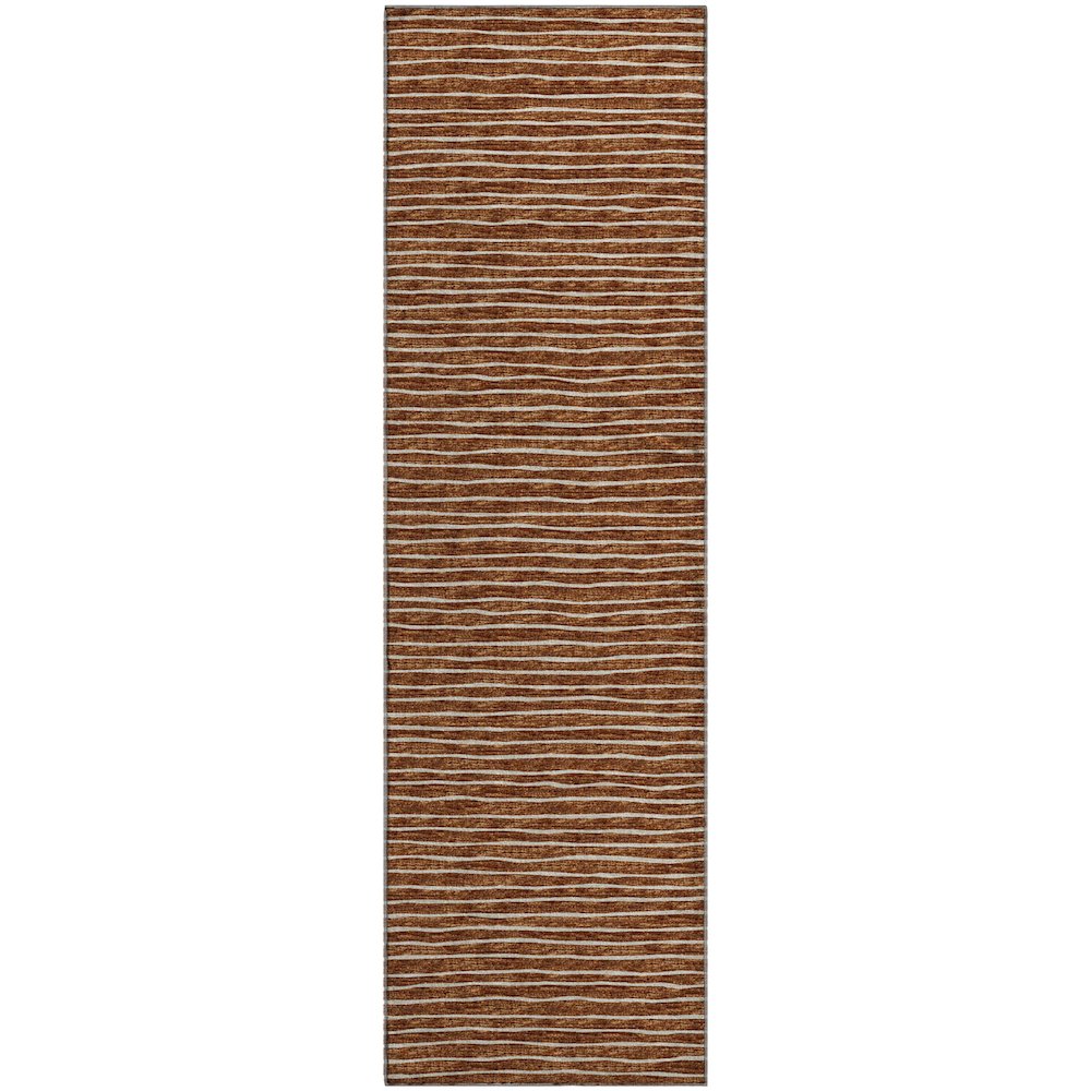 Premium Machine Washable Mayfield  Paprika 2'3" x 7'6" Runner Rug. Picture 1