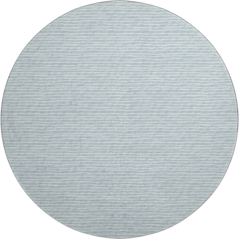 Premium Machine Washable Mayfield  Sky 8' x 8' Round Rug. Picture 1