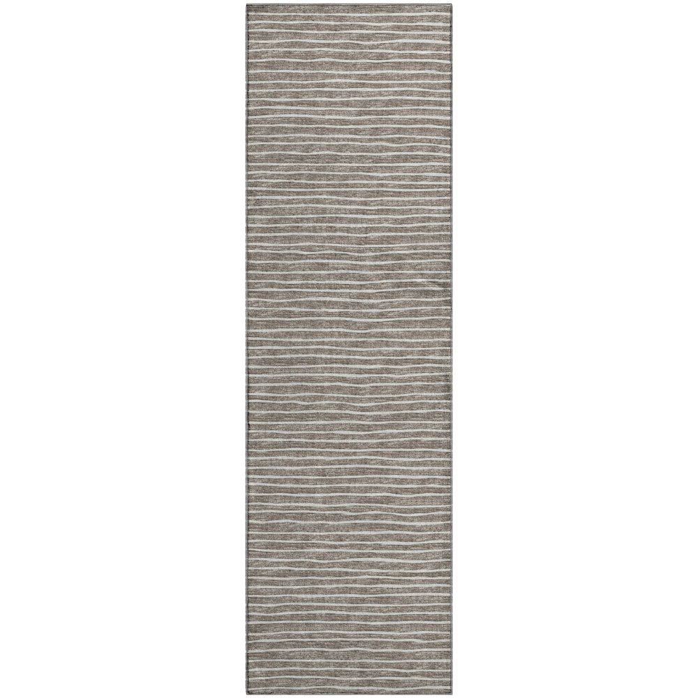 Premium Machine Washable Mayfield  Taupe 2'3" x 7'6" Runner Rug. Picture 1