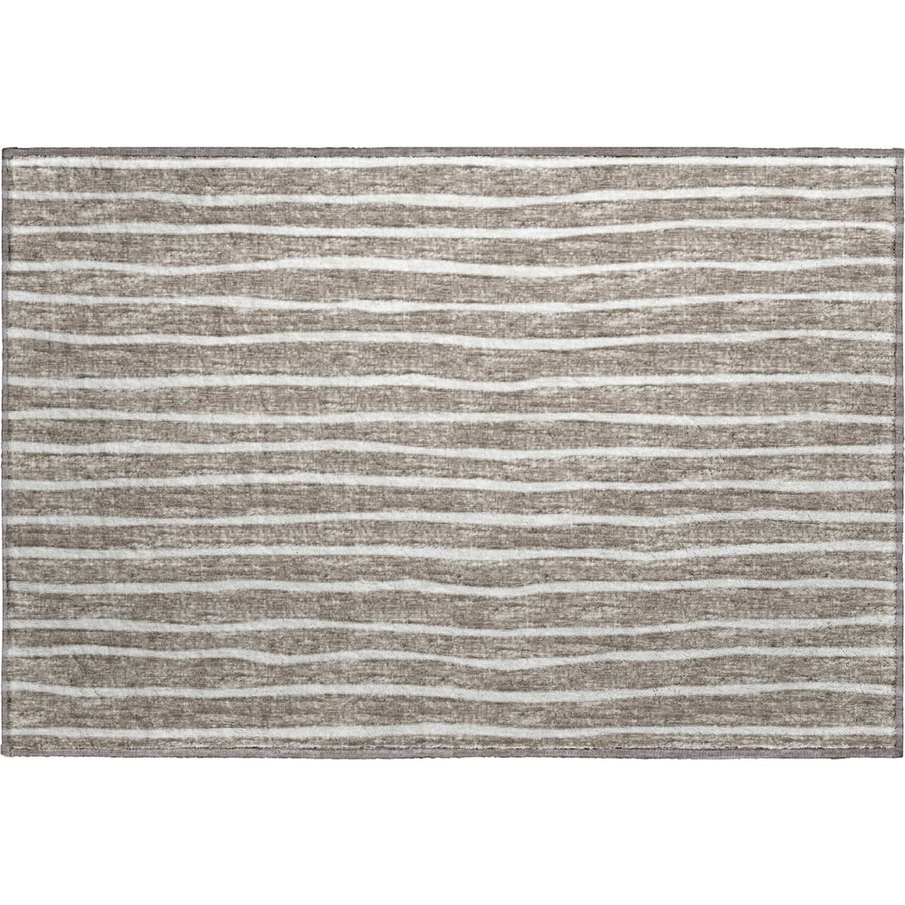 Premium Machine Washable Mayfield  Taupe 1'8" x 2'6" Rug. Picture 1