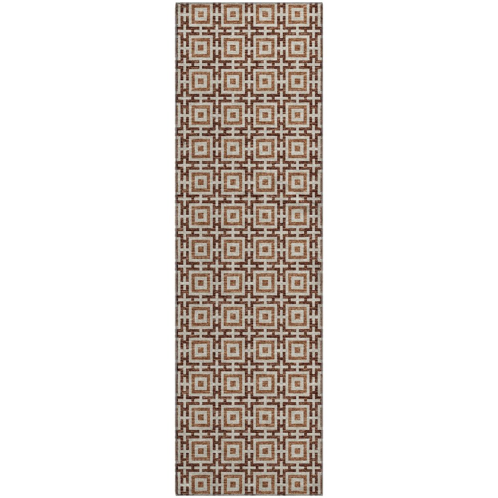 Premium Machine Washable Mayfield  Paprika 2'3" x 7'6" Runner Rug. Picture 1