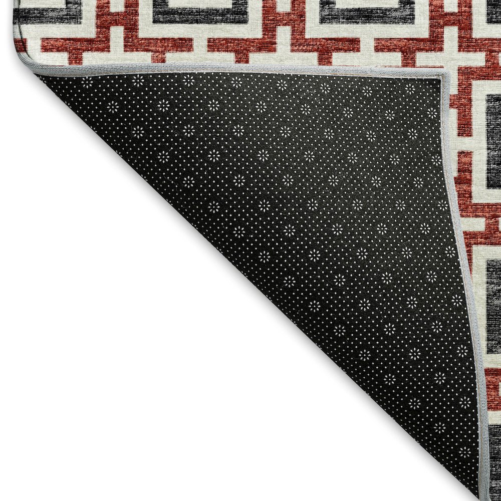 Premium Machine Washable Mayfield  Red 1'8" x 2'6" Rug. Picture 2