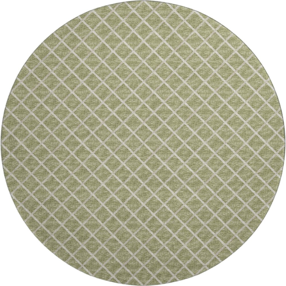 Premium Machine Washable Mayfield  Aloe 8' x 8' Round Rug. Picture 1