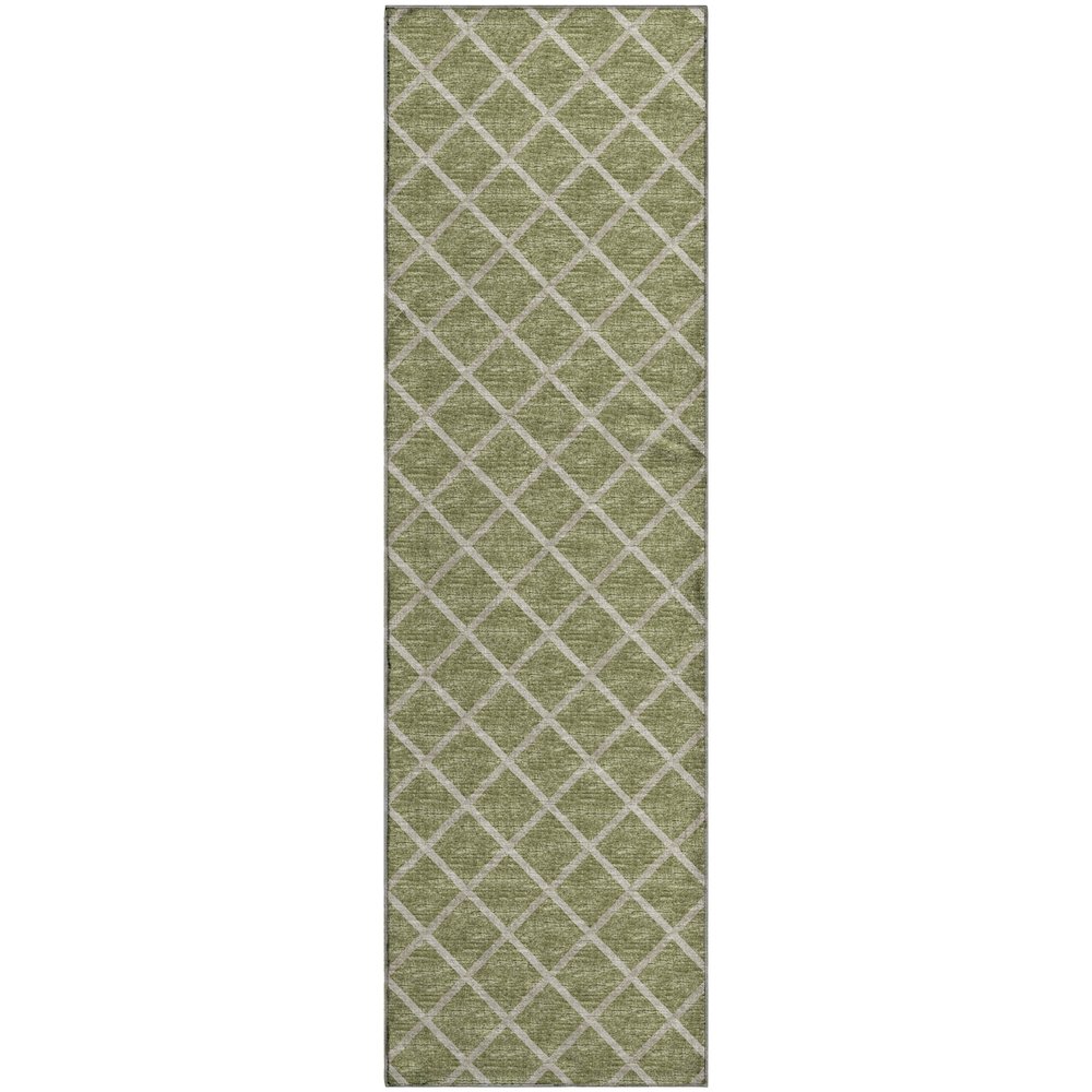 Premium Machine Washable Mayfield  Aloe 2'3" x 7'6" Runner Rug. Picture 1