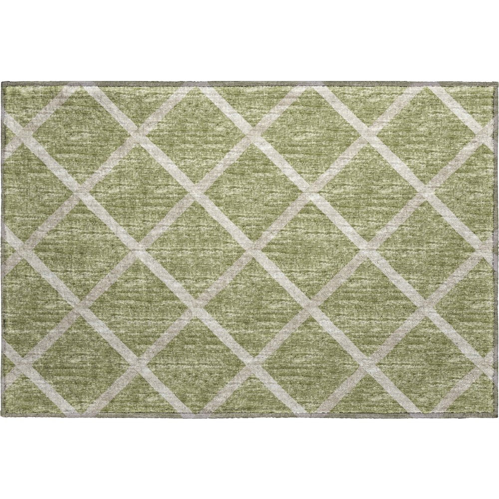 Premium Machine Washable Mayfield  Aloe 1'8" x 2'6" Rug. Picture 1