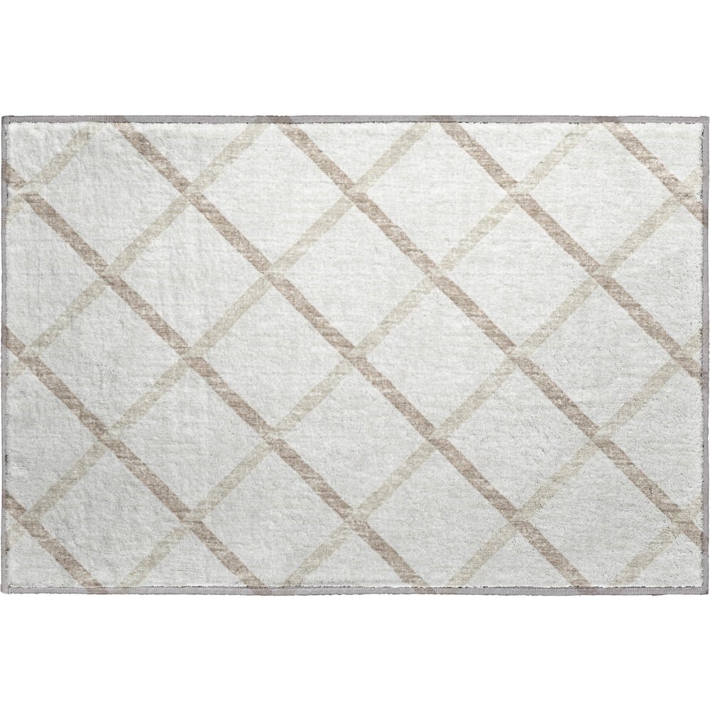 Premium Machine Washable Mayfield  Ivory 1'8" x 2'6" Rug. Picture 1