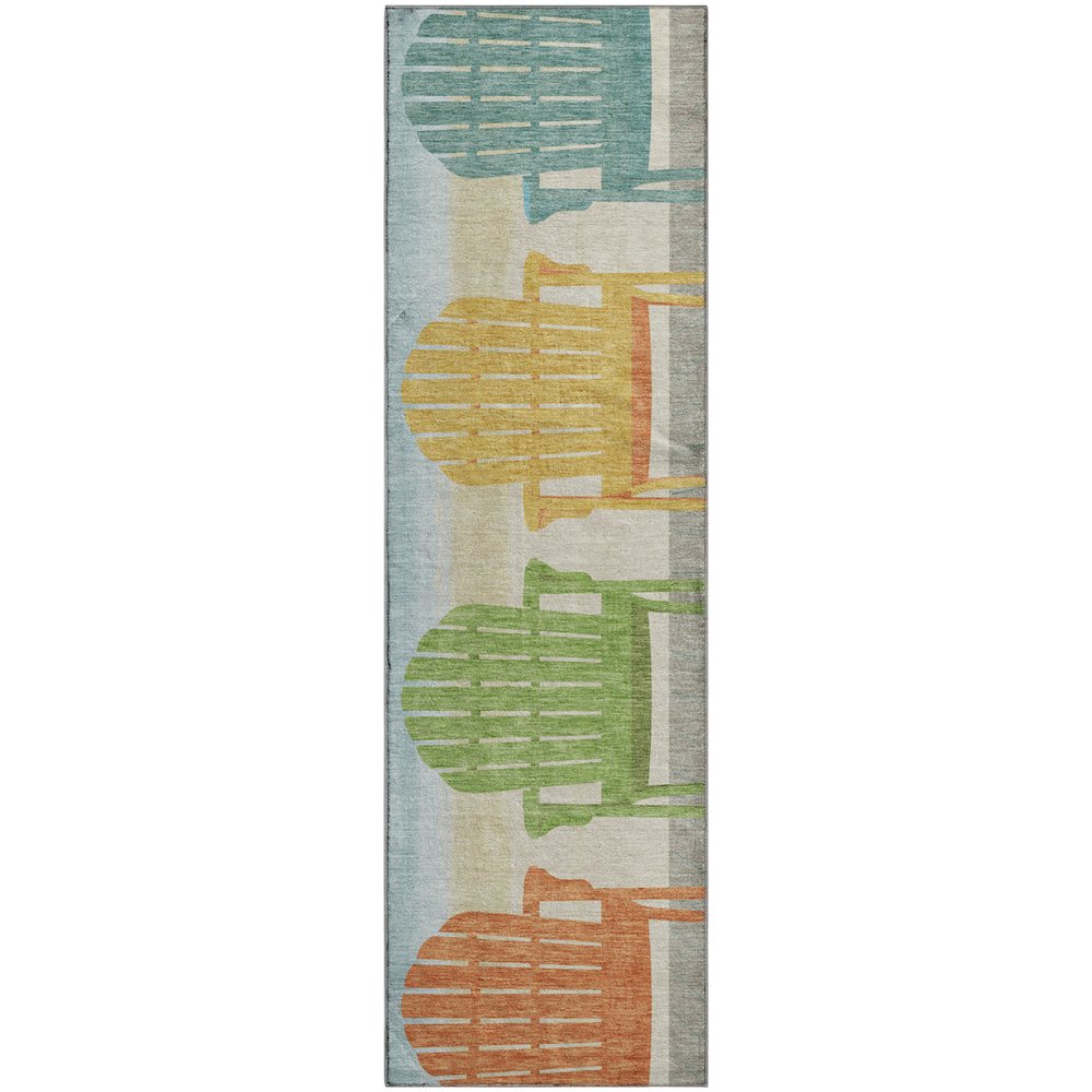 Premium Machine Washable Mayfield  Poolside 2'3" x 7'6" Runner Rug. Picture 1