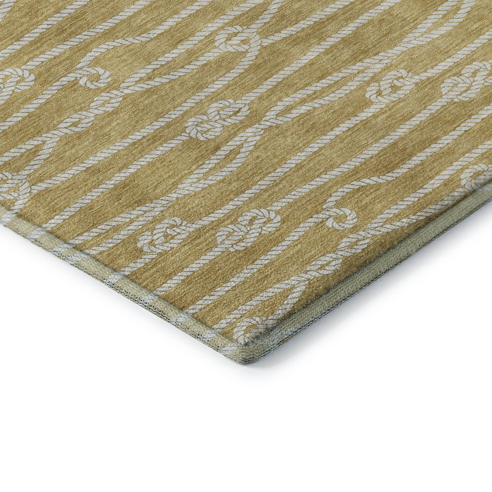 Premium Machine Washable Mayfield  Gold 1'8" x 2'6" Rug. Picture 3
