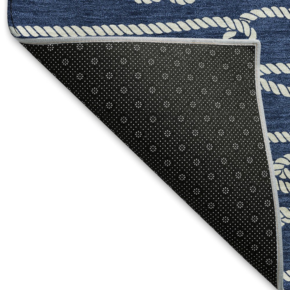 Premium Machine Washable Mayfield  Navy 1'8" x 2'6" Rug. Picture 2