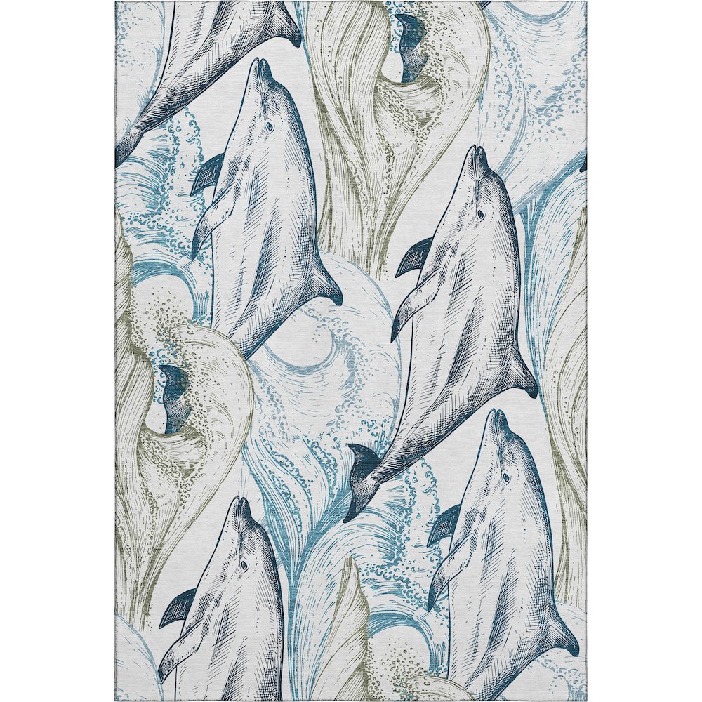 Premium Machine Washable Mayfield  Ivory 2'6" x 3'10" Rug. Picture 1