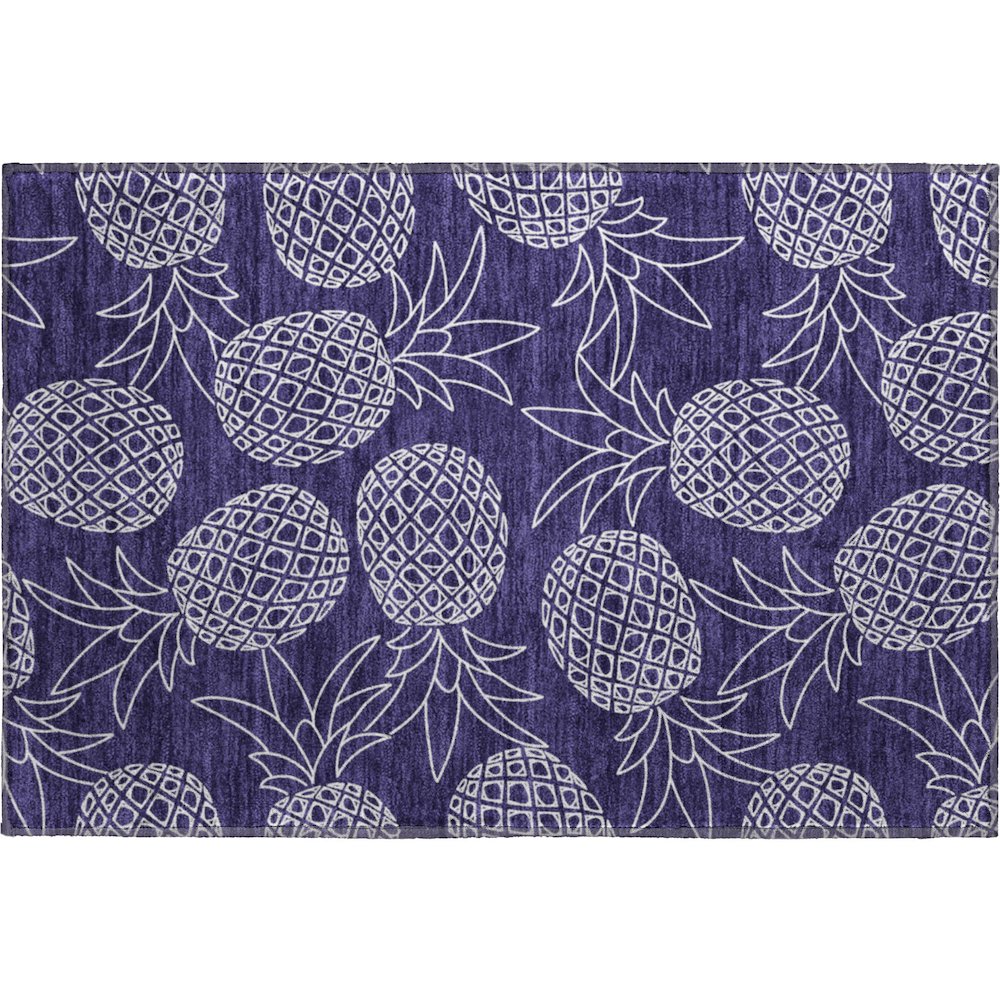 Premium Machine Washable Mayfield  Blue 1'8" x 2'6" Rug. Picture 1