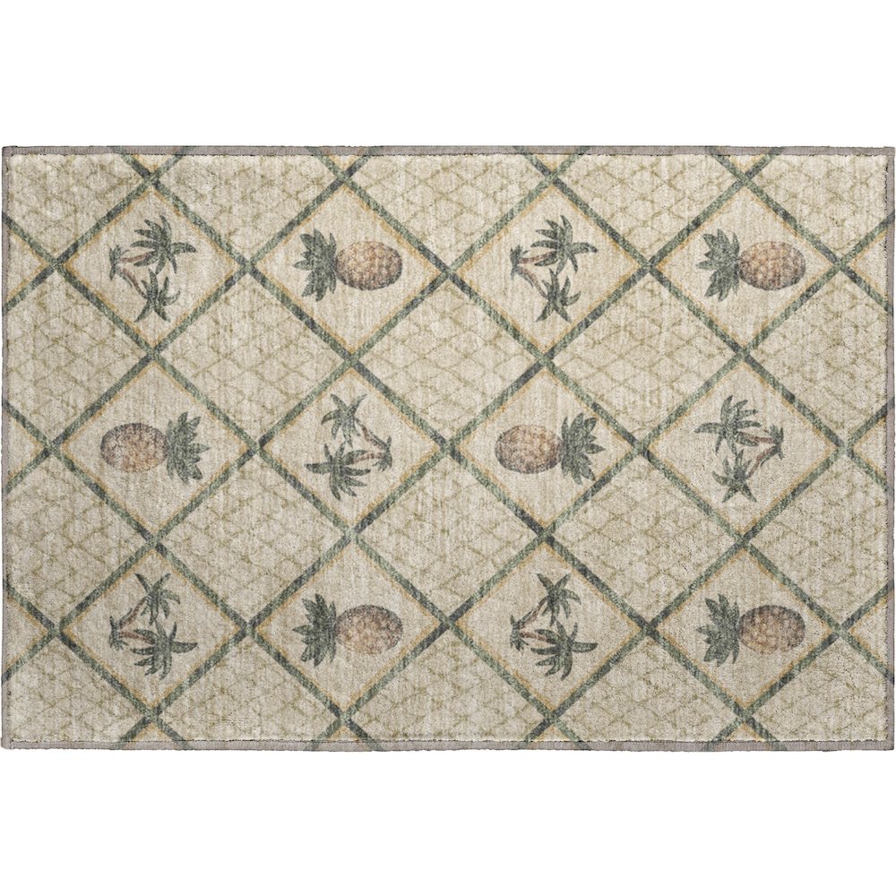 Premium Machine Washable Mayfield  Palm 1'8" x 2'6" Rug. Picture 1