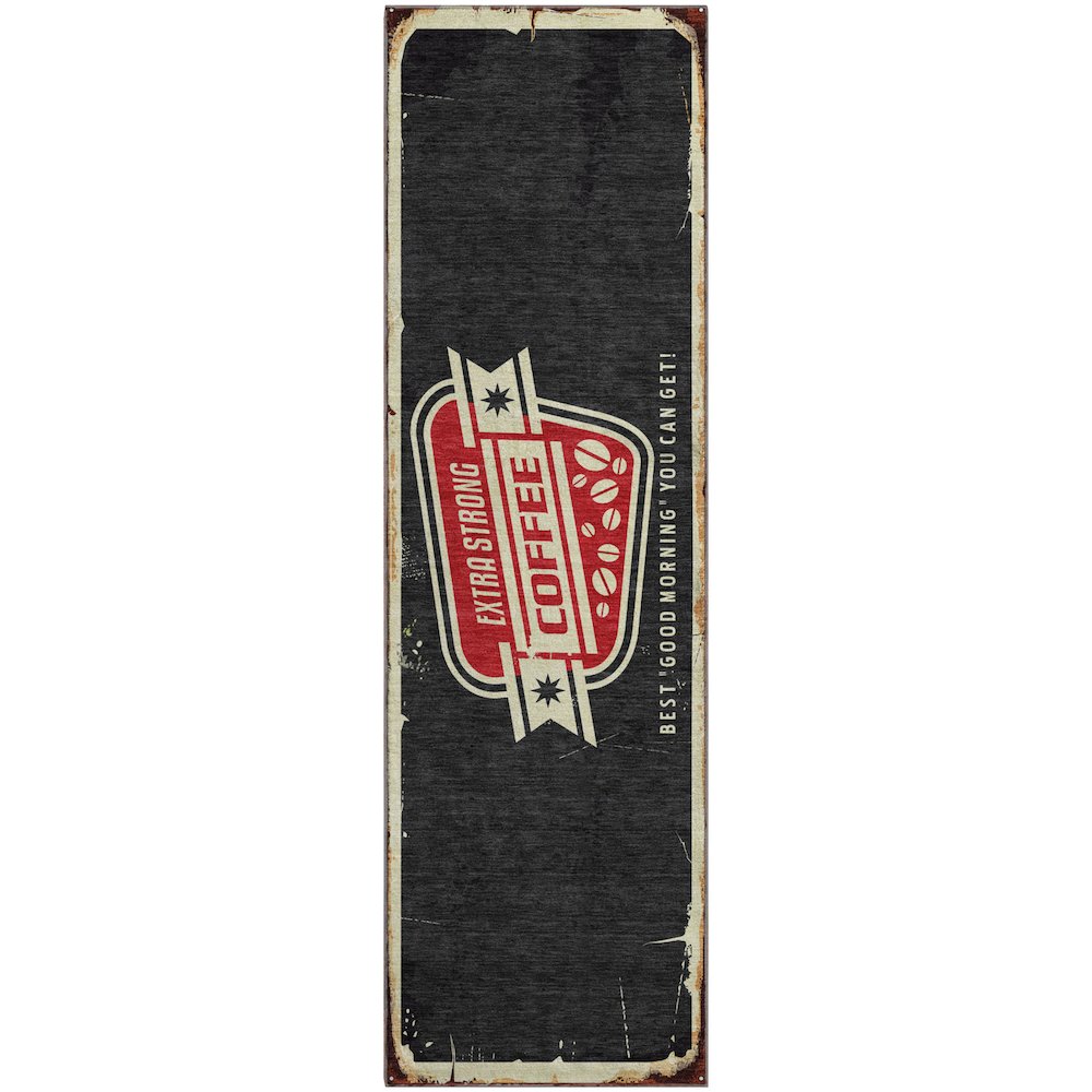 Premium Machine Washable Mayfield  Midnight 2'3" x 7'6" Runner Rug. Picture 1