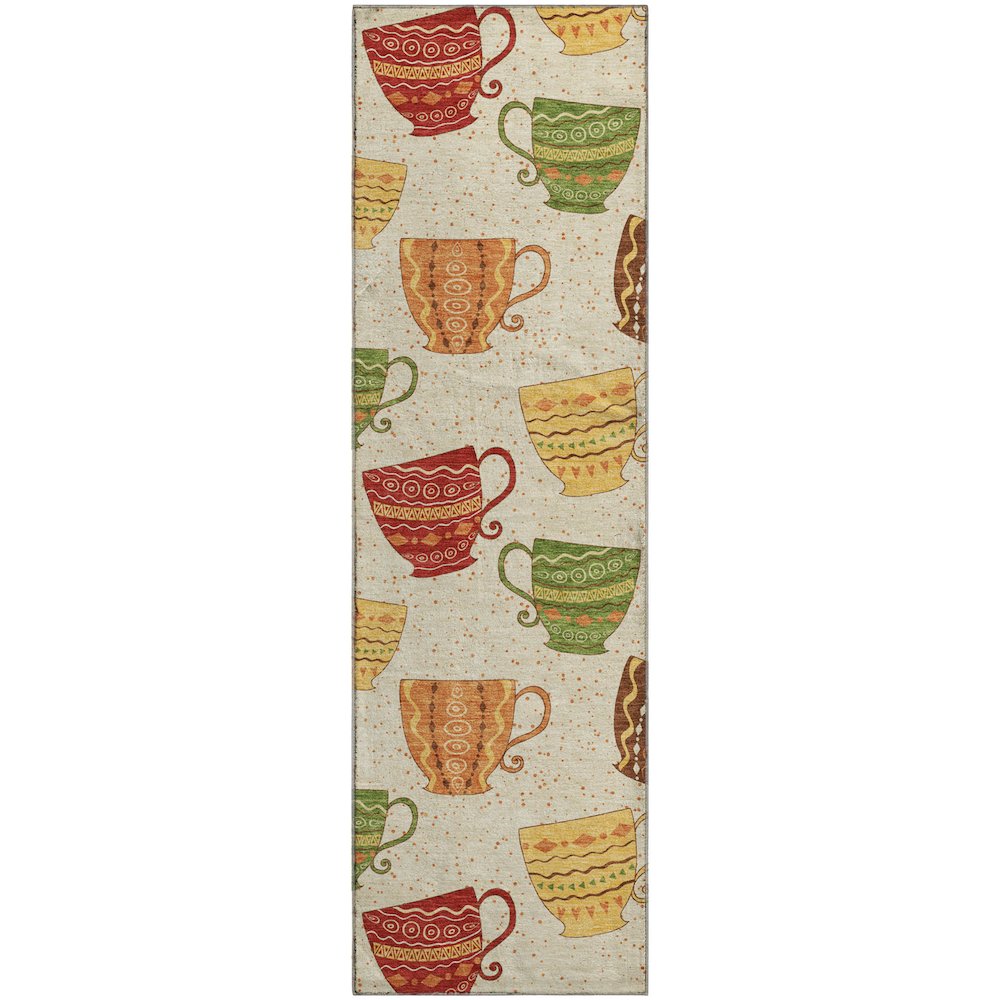 Premium Machine Washable Mayfield  Multi 2'3" x 7'6" Runner Rug. Picture 1
