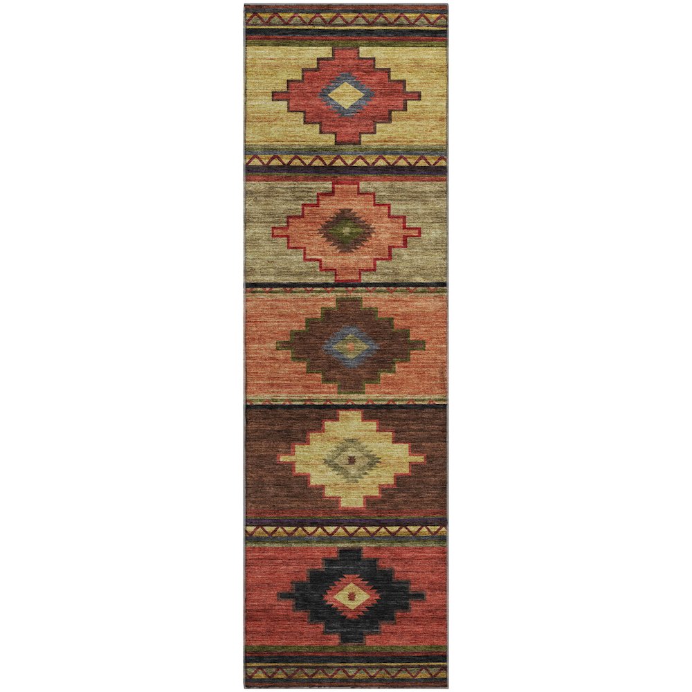 Premium Machine Washable Mayfield  Paprika 2'3" x 7'6" Runner Rug. Picture 1