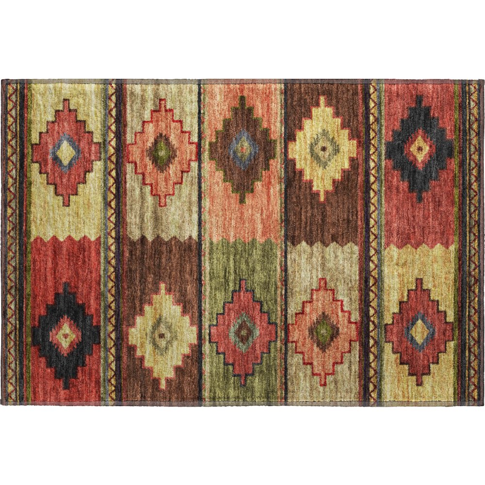 Premium Machine Washable Mayfield  Paprika 1'8" x 2'6" Rug. Picture 1