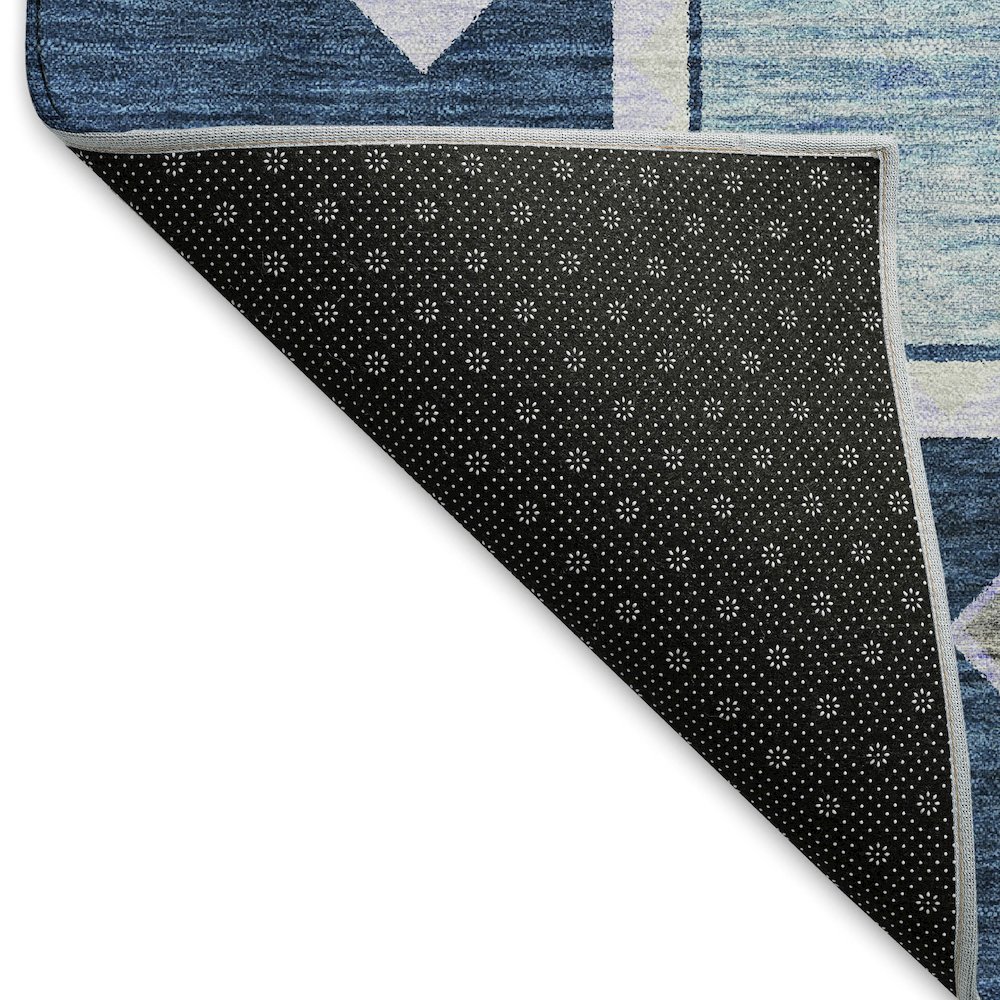Premium Machine Washable Mayfield  Blue 1'8" x 2'6" Rug. Picture 2