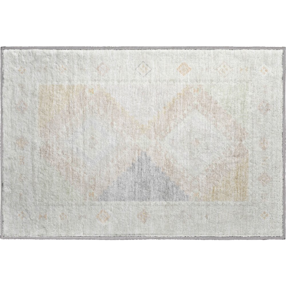 Premium Machine Washable Mayfield  Gray 1'8" x 2'6" Rug. Picture 1