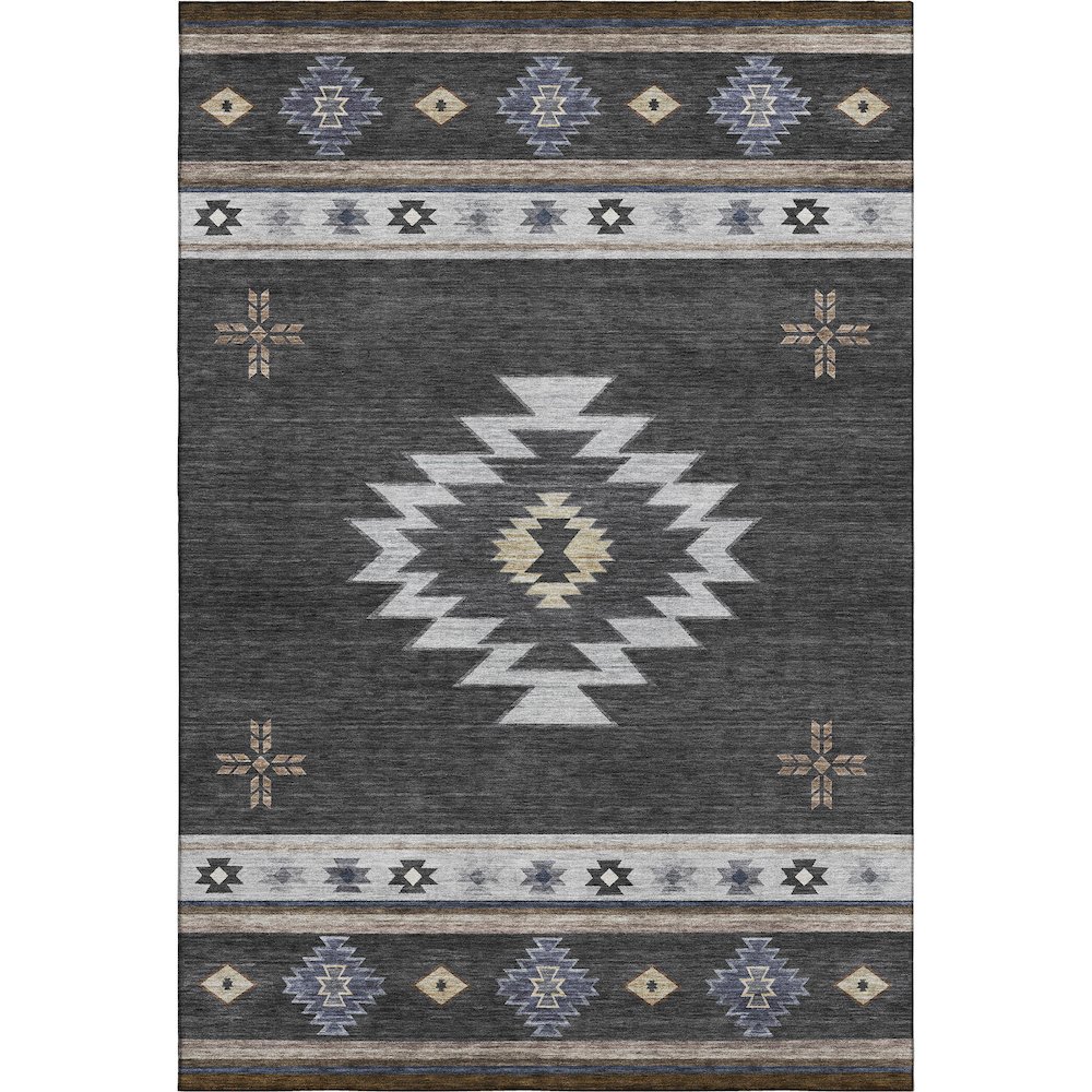 Premium Machine Washable Mayfield  Midnight 2'6" x 3'10" Rug. Picture 1
