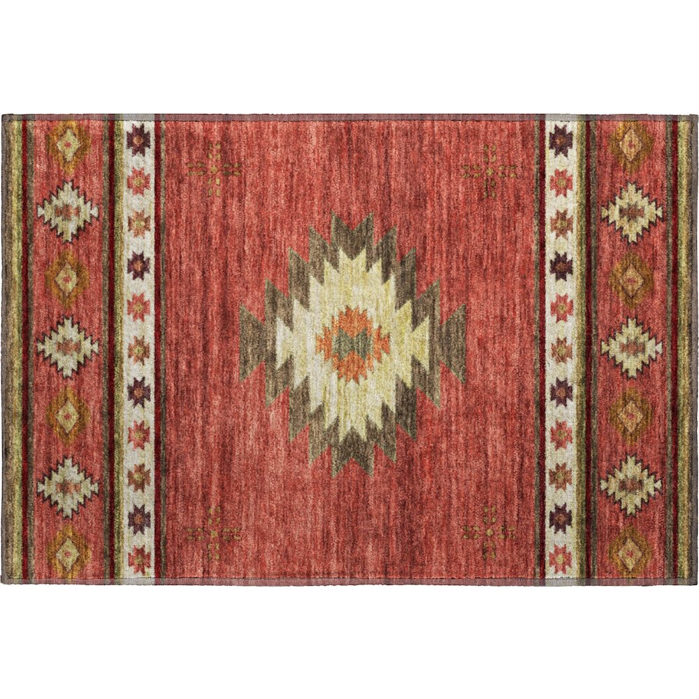 Premium Machine Washable Mayfield  Spice 1'8" x 2'6" Rug. Picture 1