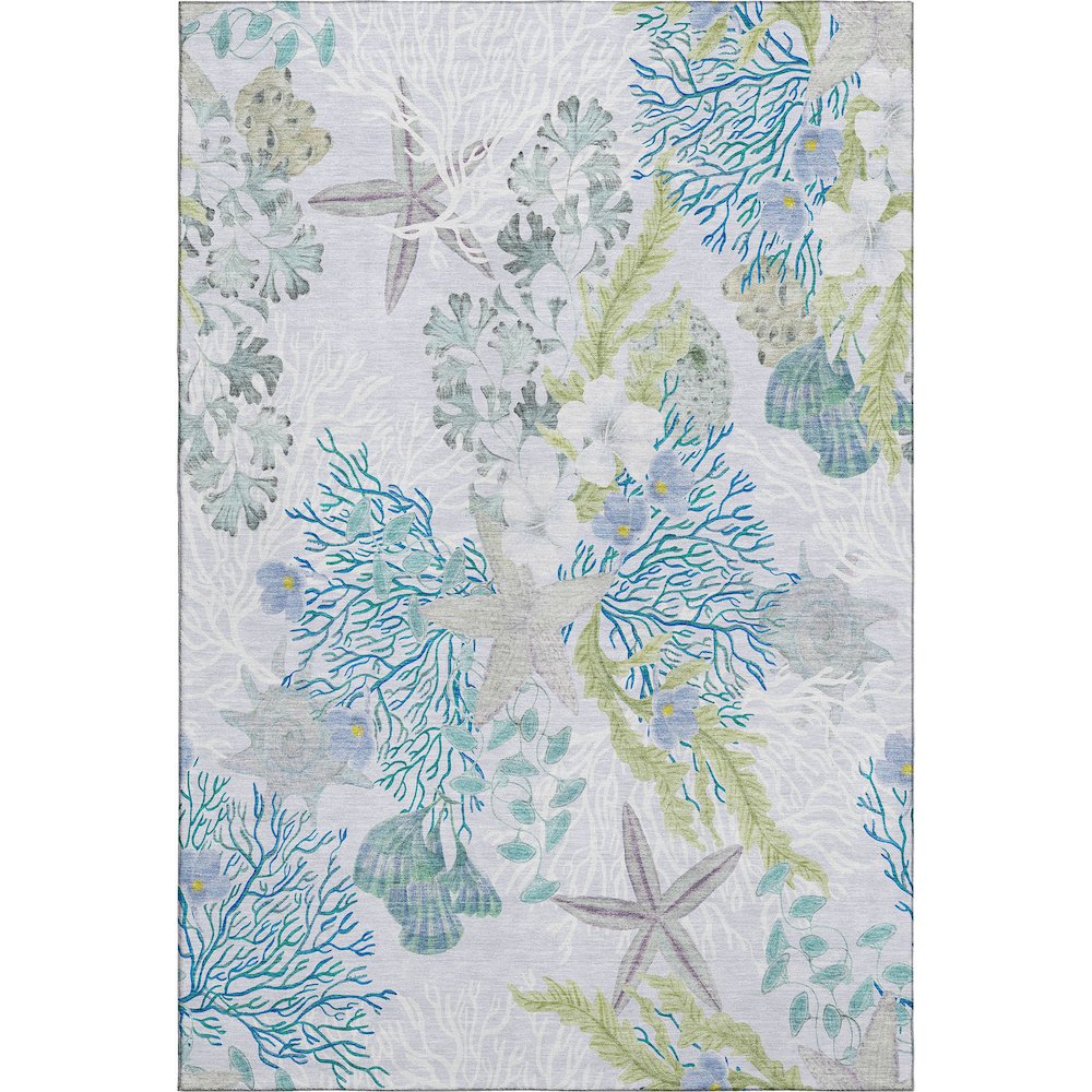 Premium Machine Washable Mayfield  Aqua 2'6" x 3'10" Rug. Picture 1