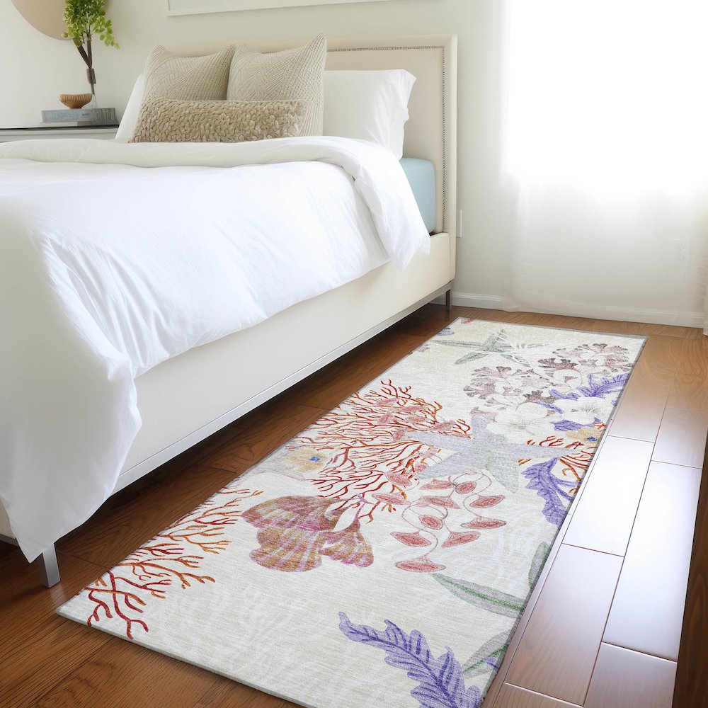 Premium Machine Washable Mayfield  Spice 2'3" x 7'6" Runner Rug. Picture 5
