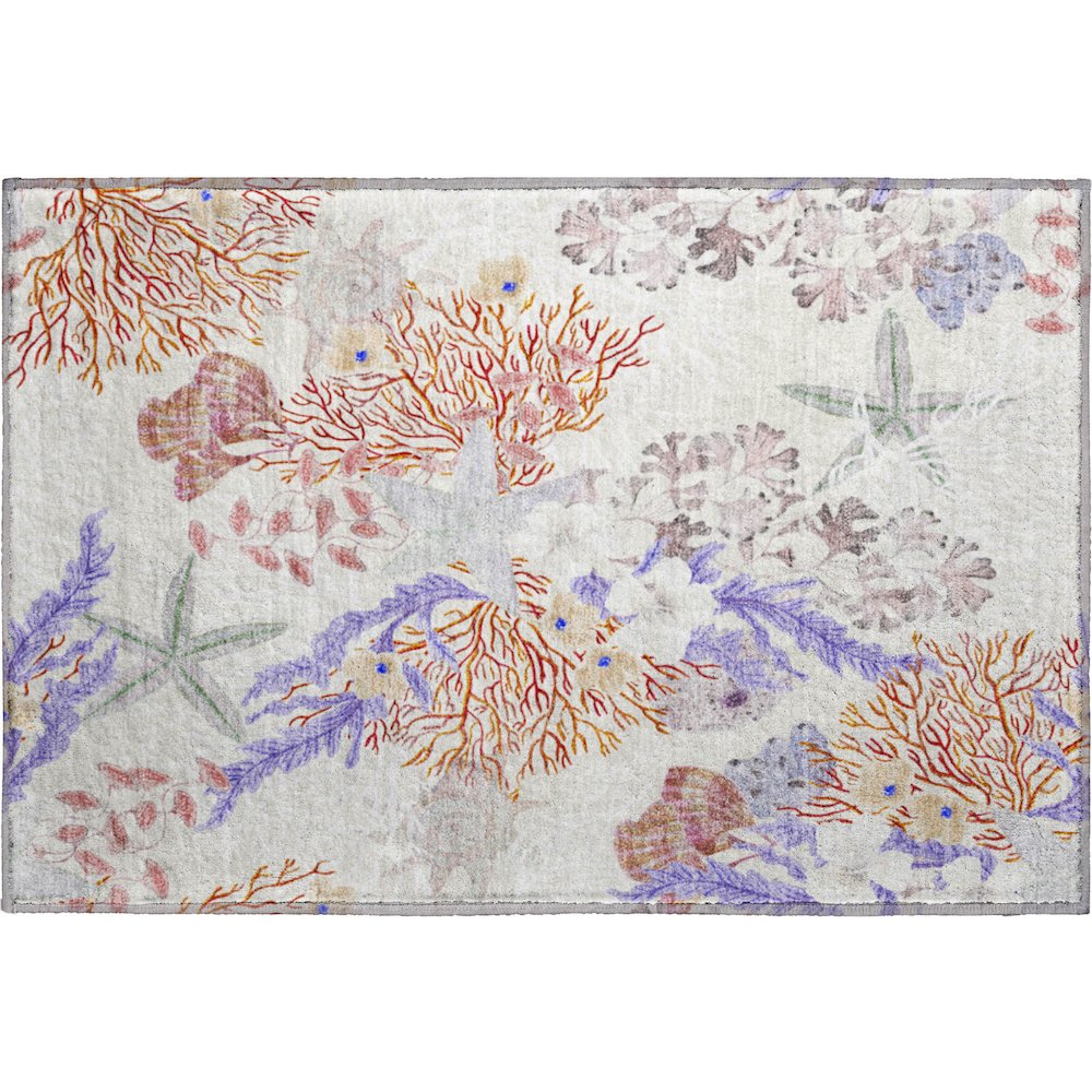 Premium Machine Washable Mayfield  Spice 1'8" x 2'6" Rug. Picture 1