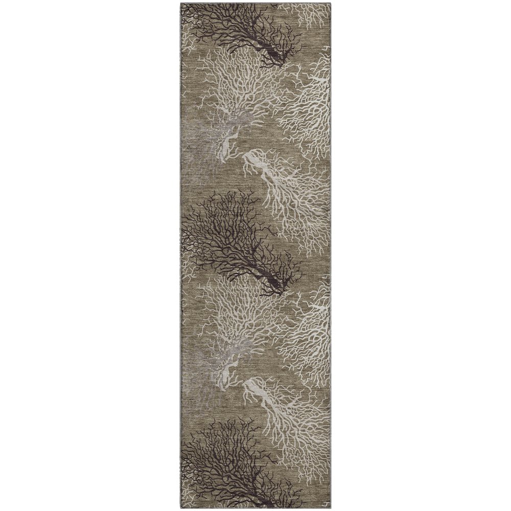 Premium Machine Washable Mayfield  Latte 2'3" x 7'6" Runner Rug. Picture 1
