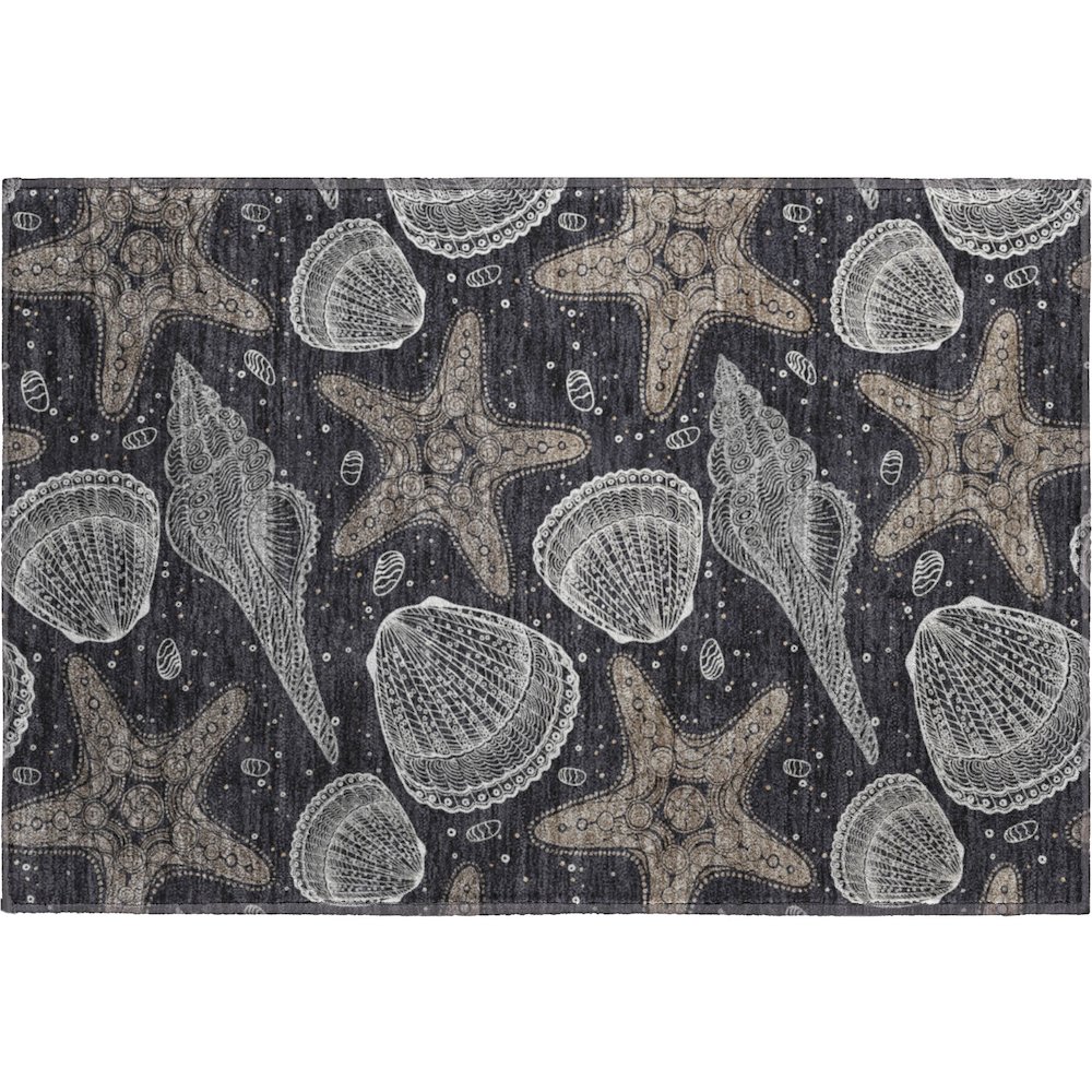 Premium Machine Washable Mayfield  Midnight 1'8" x 2'6" Rug. Picture 1