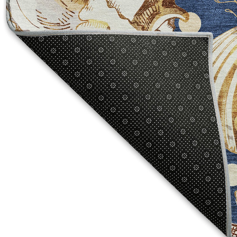 Premium Machine Washable Mayfield  Blue 1'8" x 2'6" Rug. Picture 2