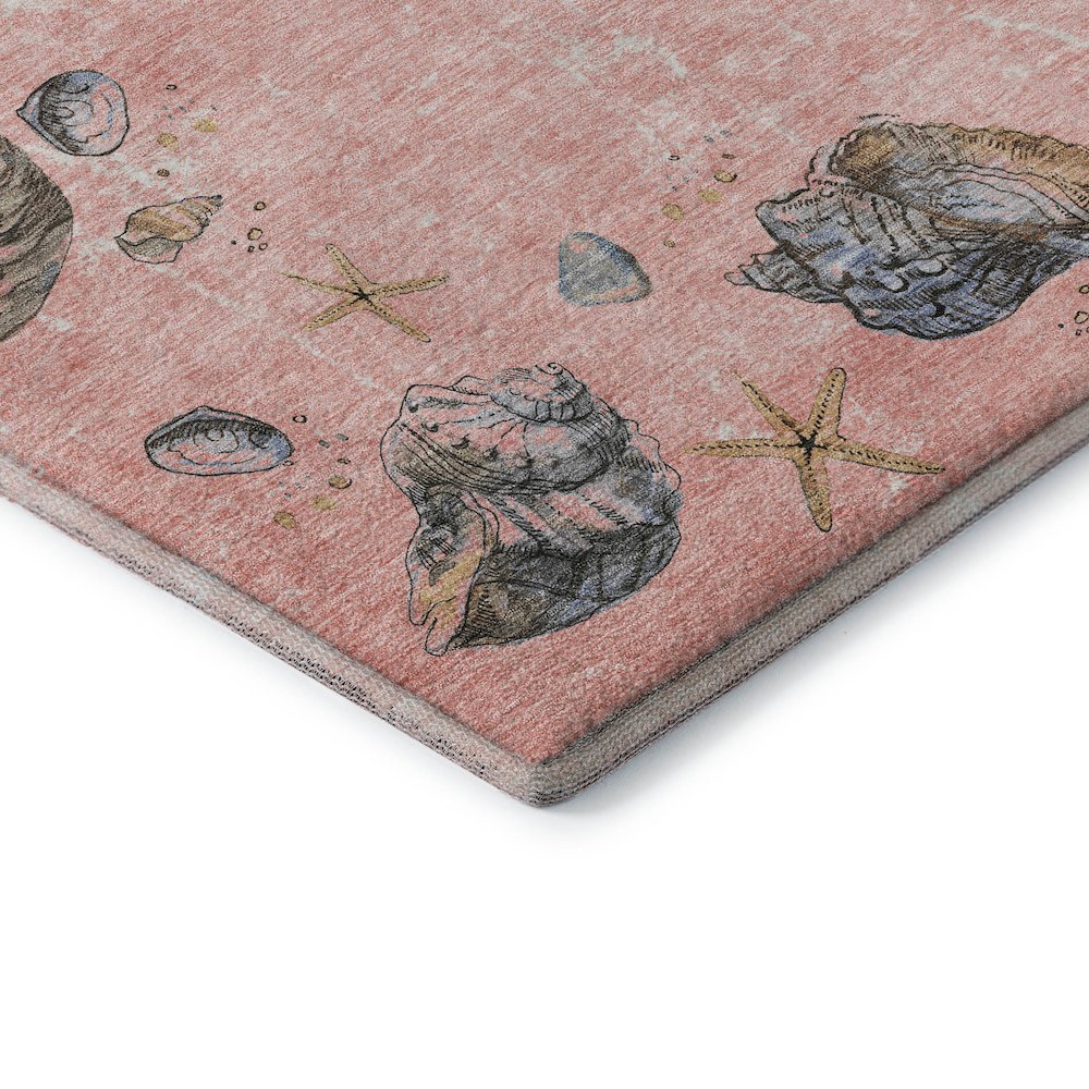 Premium Machine Washable Mayfield  Peach 1'8" x 2'6" Rug. Picture 3