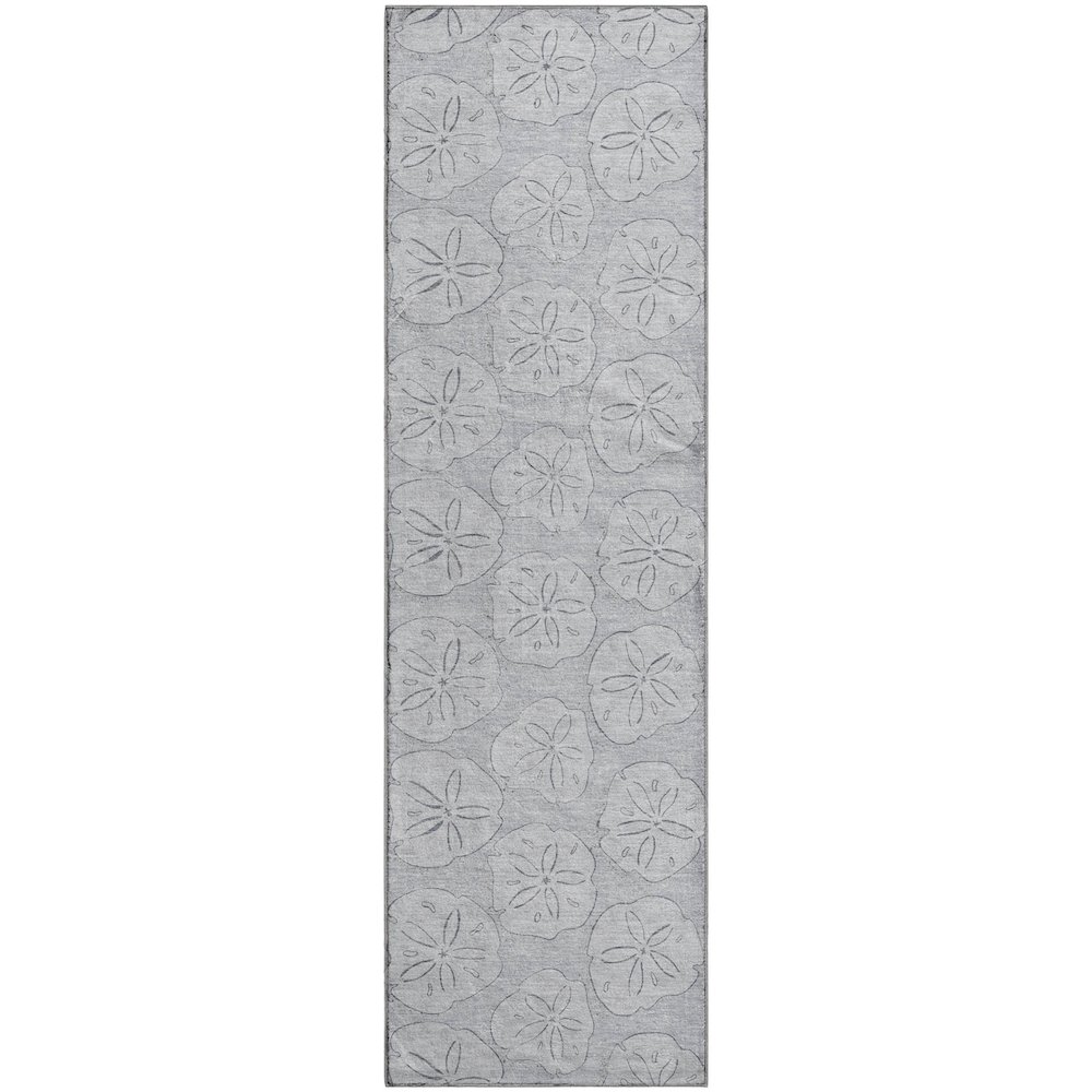 Premium Machine Washable Mayfield  Gray 2'3" x 7'6" Runner Rug. Picture 1