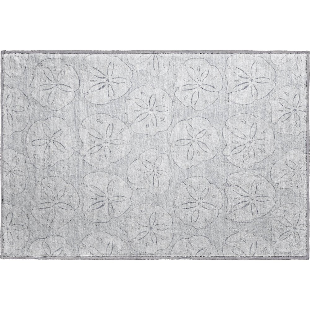 Premium Machine Washable Mayfield  Gray 1'8" x 2'6" Rug. Picture 1